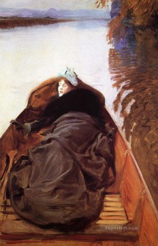 John Singer Sargent Painting - Otoño en el río también conocido como Miss Violet Sargent John Singer Sargent